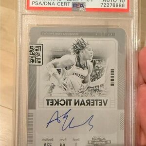 2021 PANINI CONTENDERS OPTIC ANTHONY EDWARDS VETERAN TICKET AUTO